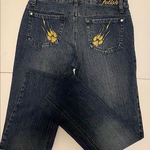 Fetish Pants Jeans long 👖 Blue Size 28